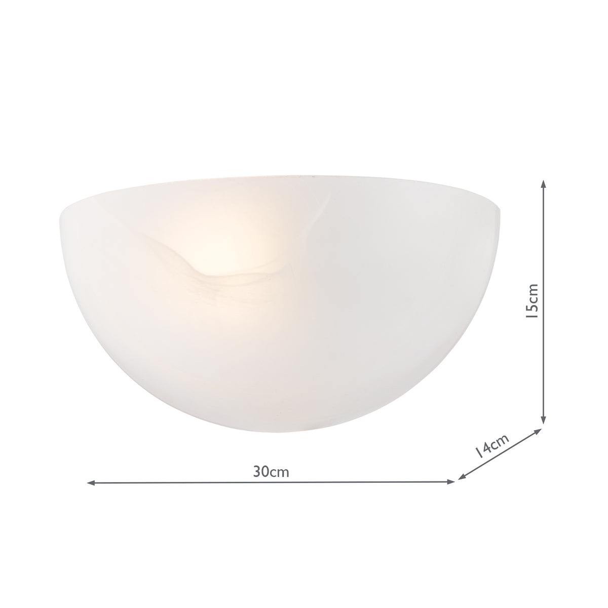 Keita Wall Light in Antique Bronze with Alabaster Effect Glass Shade