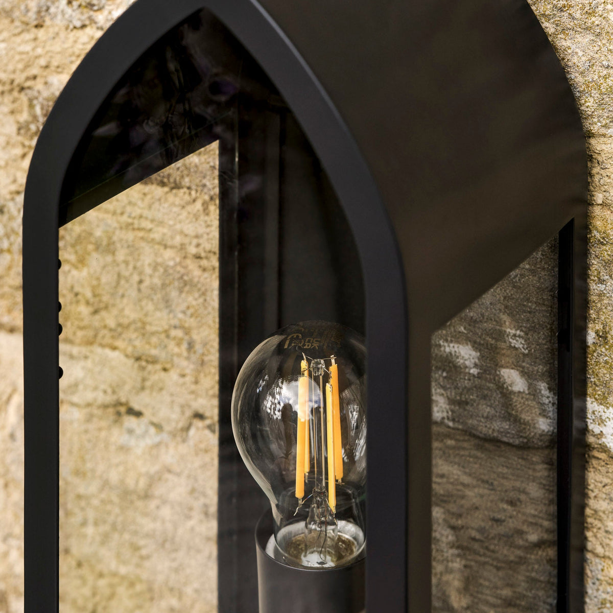 Fairford Exterior Wall Lantern in Carbon Black