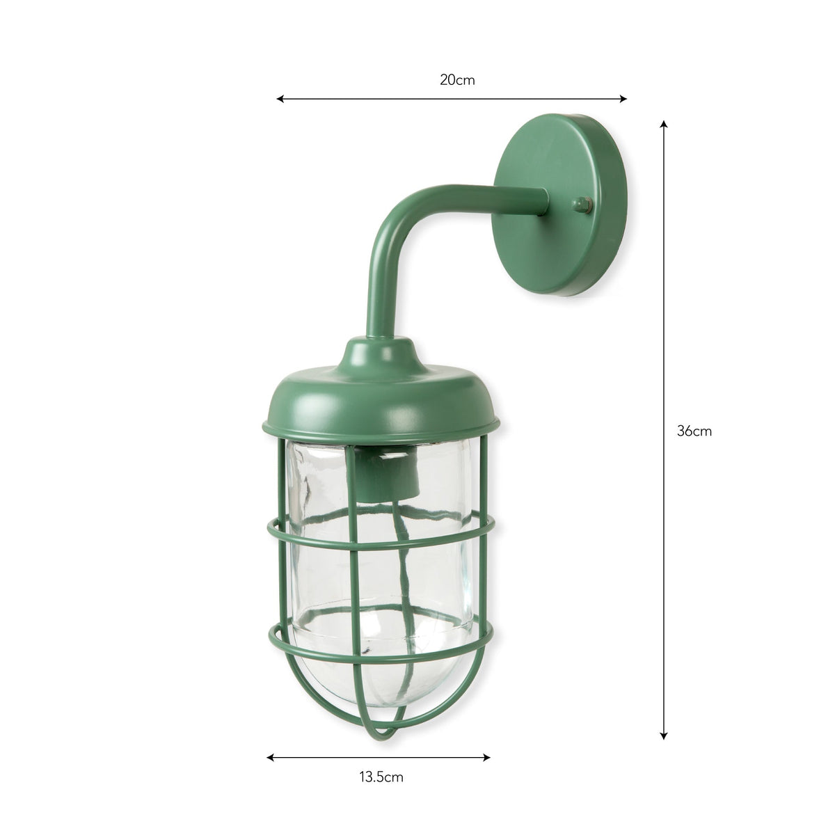 Harbour Outdoor Wall Light in Thistle Green