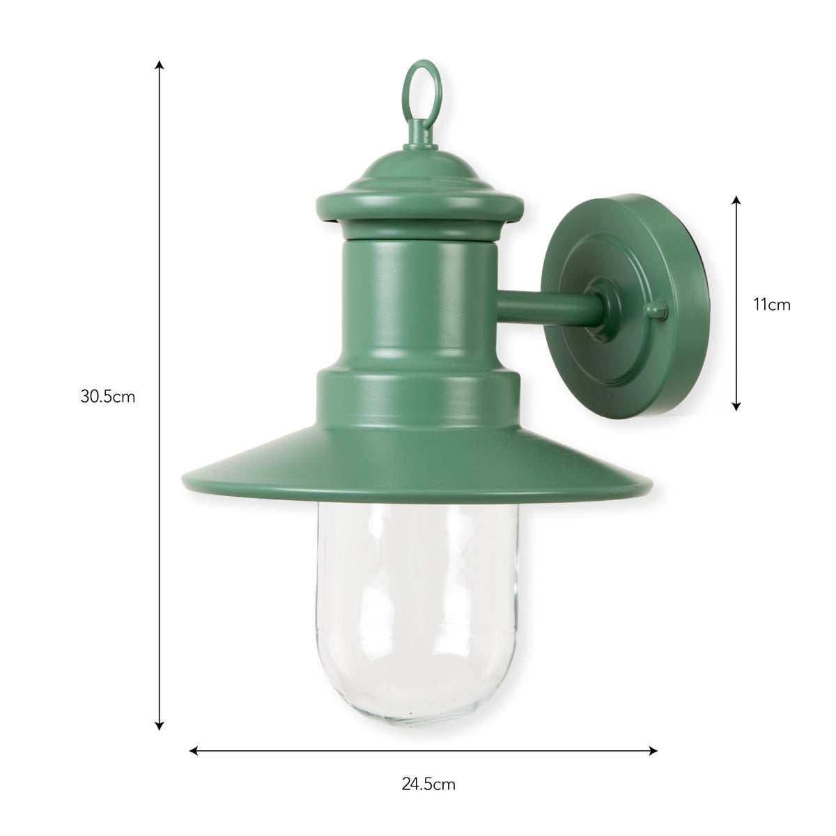 Classic Ships Exterior Wall Light in Thistle Green