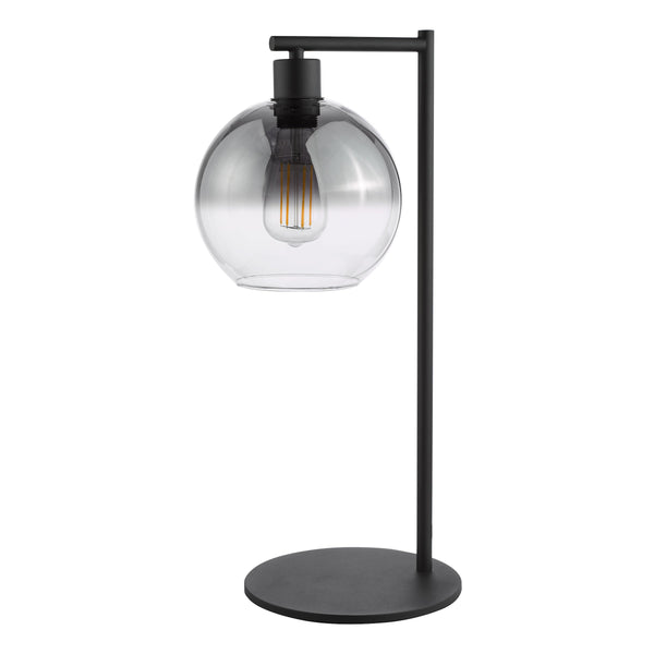 Lycia Table Lamp in Matt Black With Ombre Smoked Glass Shades