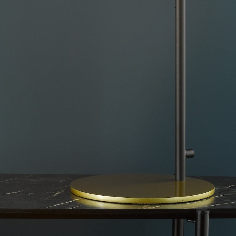 Lycia Table Lamp in Satin Gold With Ombre Gold Glass Shade