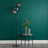 Lycia Floor Lamp in Matt Black With Ombre Smoked Glass Shades
