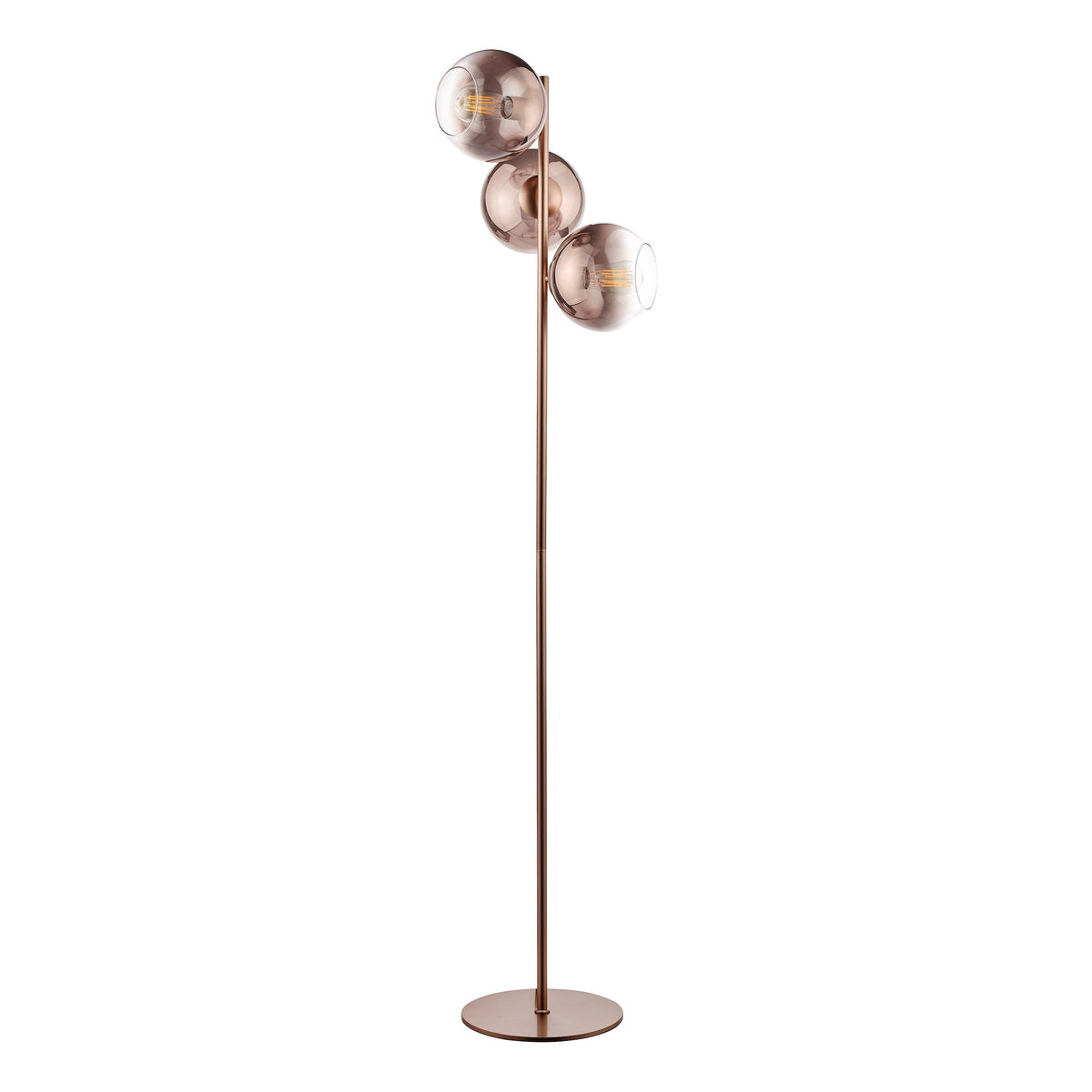 Lycia Floor Lamp in Satin Bronze with Bronze Ombre Glass Shade