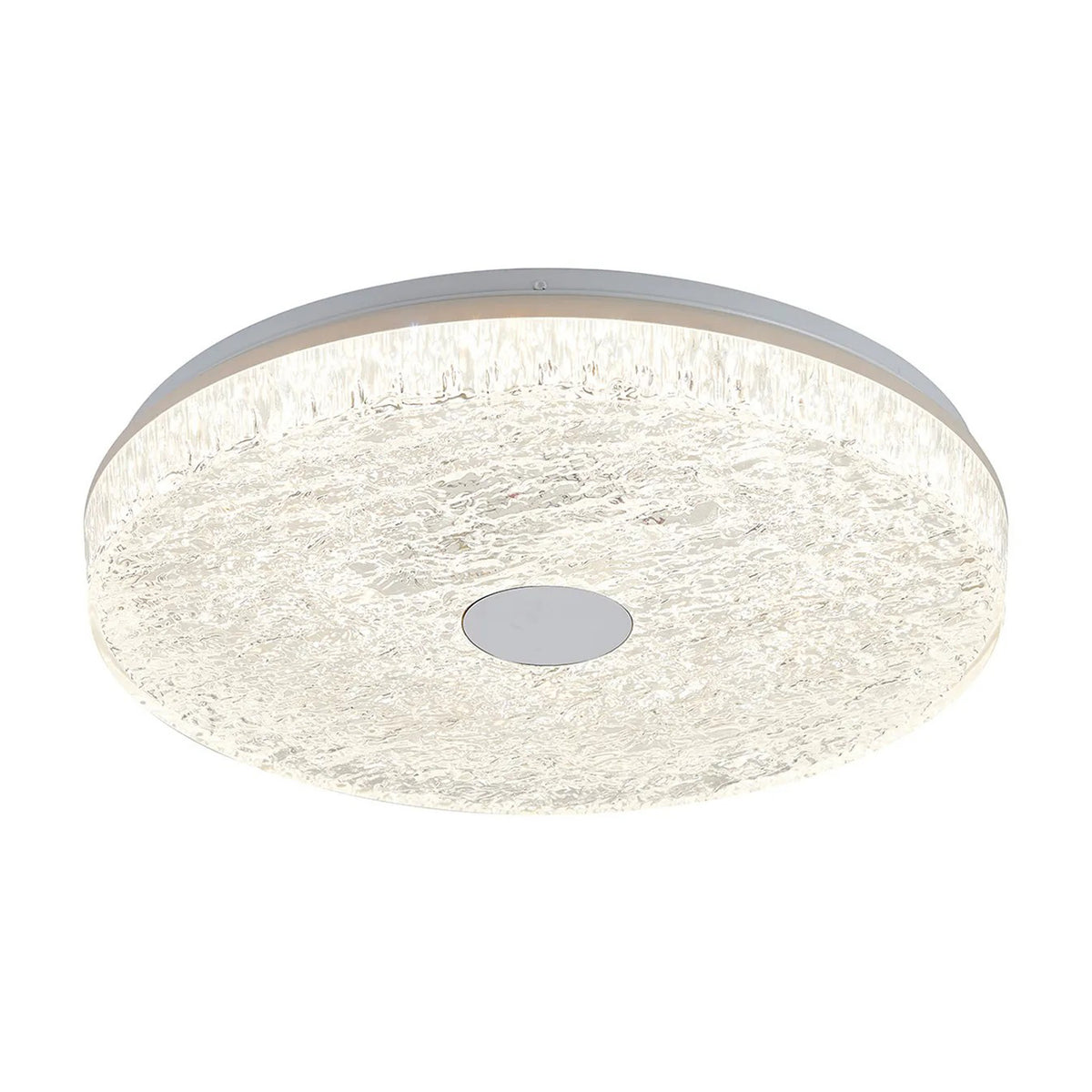 Frozen 48cm LED Ceiling Light in White with Ice Effect Diffuser
