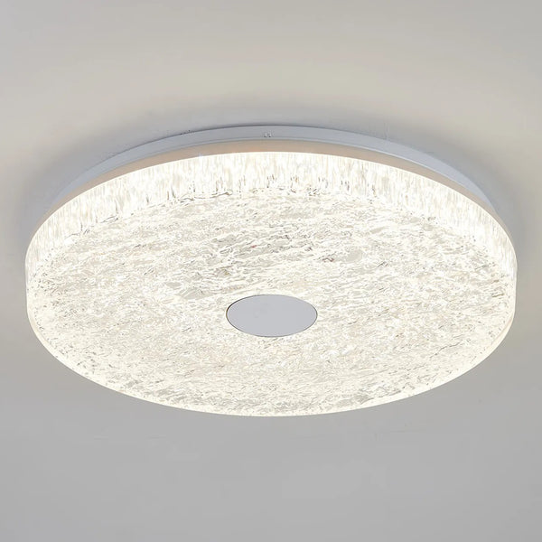 Frozen 48cm LED Ceiling Light in White with Ice Effect Diffuser