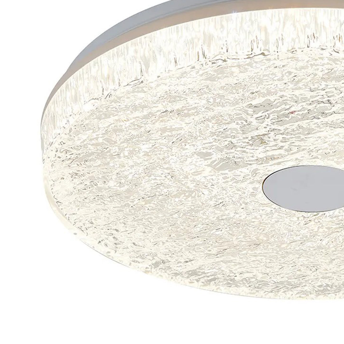 Frozen 48cm LED Ceiling Light in White with Ice Effect Diffuser