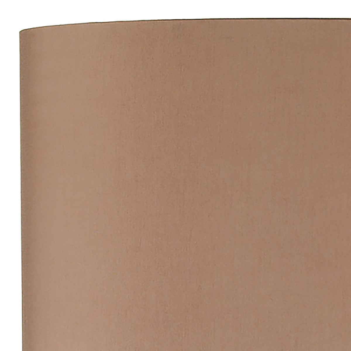 Close-up of a light brown lampshade with a subtle texture.