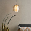 Majella Single Pendnat In Aged Brass With Dimpled Champagne Glass Shade