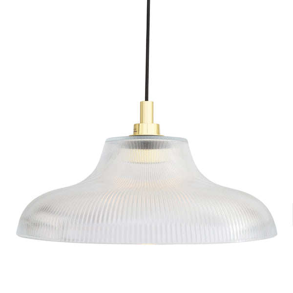 Aquarius IP65 40cm Pendant Light with Polished Brass Detail