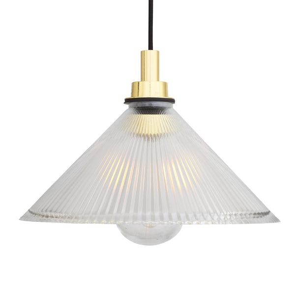 Beck IP65 30cm Pendant Light with Polished Brass Detail