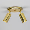 Evanston Two Light Directional Brass Ceiling Spotlight in Polished Brass