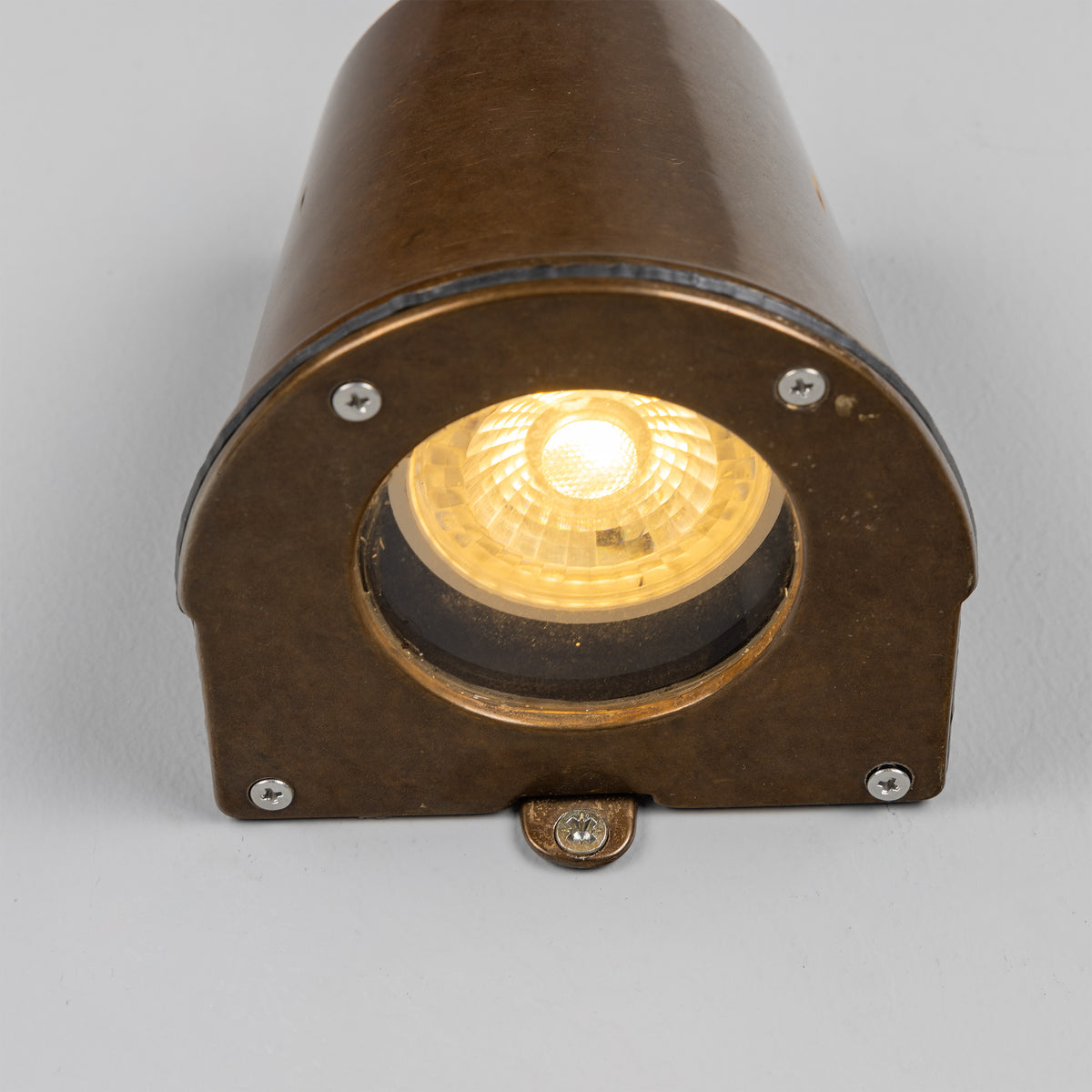 Wade IP54 Outdoor Brass Spotlight in Antique Brass