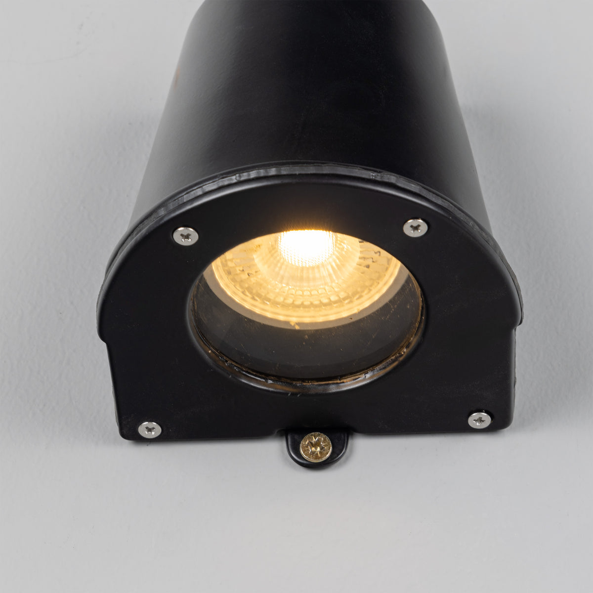 Wade IP54 Outdoor Brass Spotlight in Matte Black