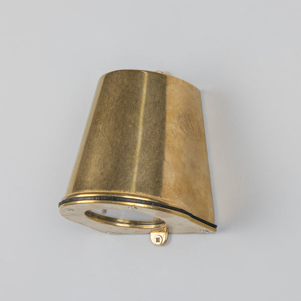 Wade IP54 Outdoor Brass Spotlight in Raw Brass
