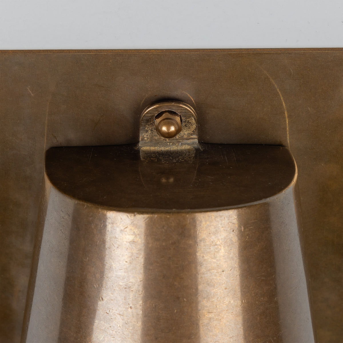 Wade IP54 Outdoor Brass Spotlight with Back Plate in Antique Brass