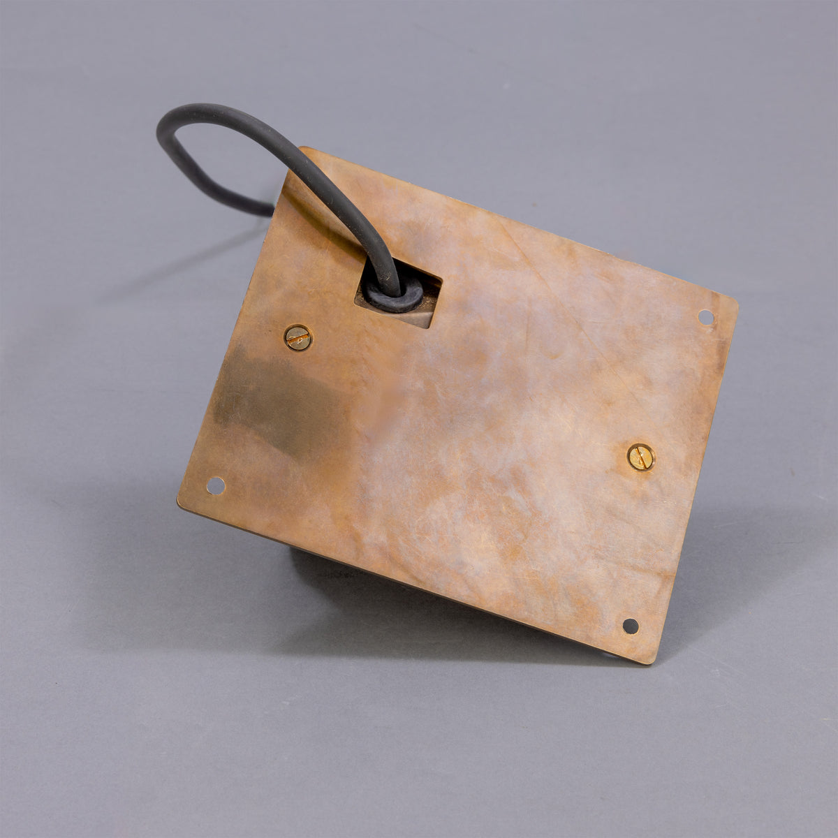 Wade IP54 Outdoor Brass Spotlight with Back Plate in Antique Brass