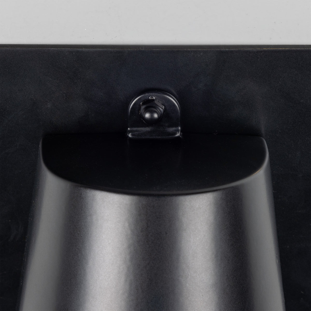 Wade IP54 Outdoor Brass Spotlight with Back Plate in Matte Black