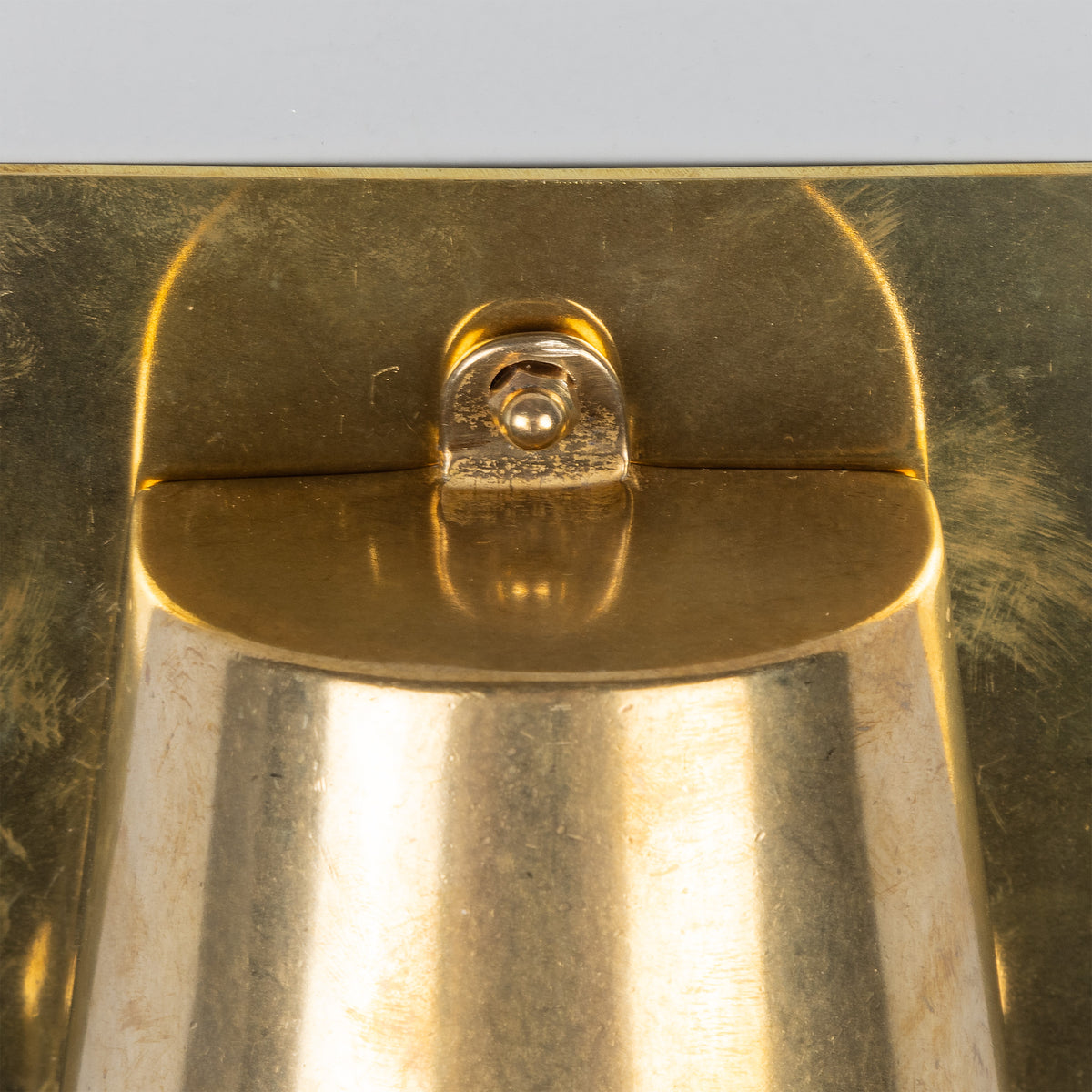 Wade IP54 Outdoor Brass Spotlight with Back Plate in Raw Brass