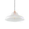 Mono 40cm Vintage Railway Pendant in Polished Copper with Prismatic Glass Shade