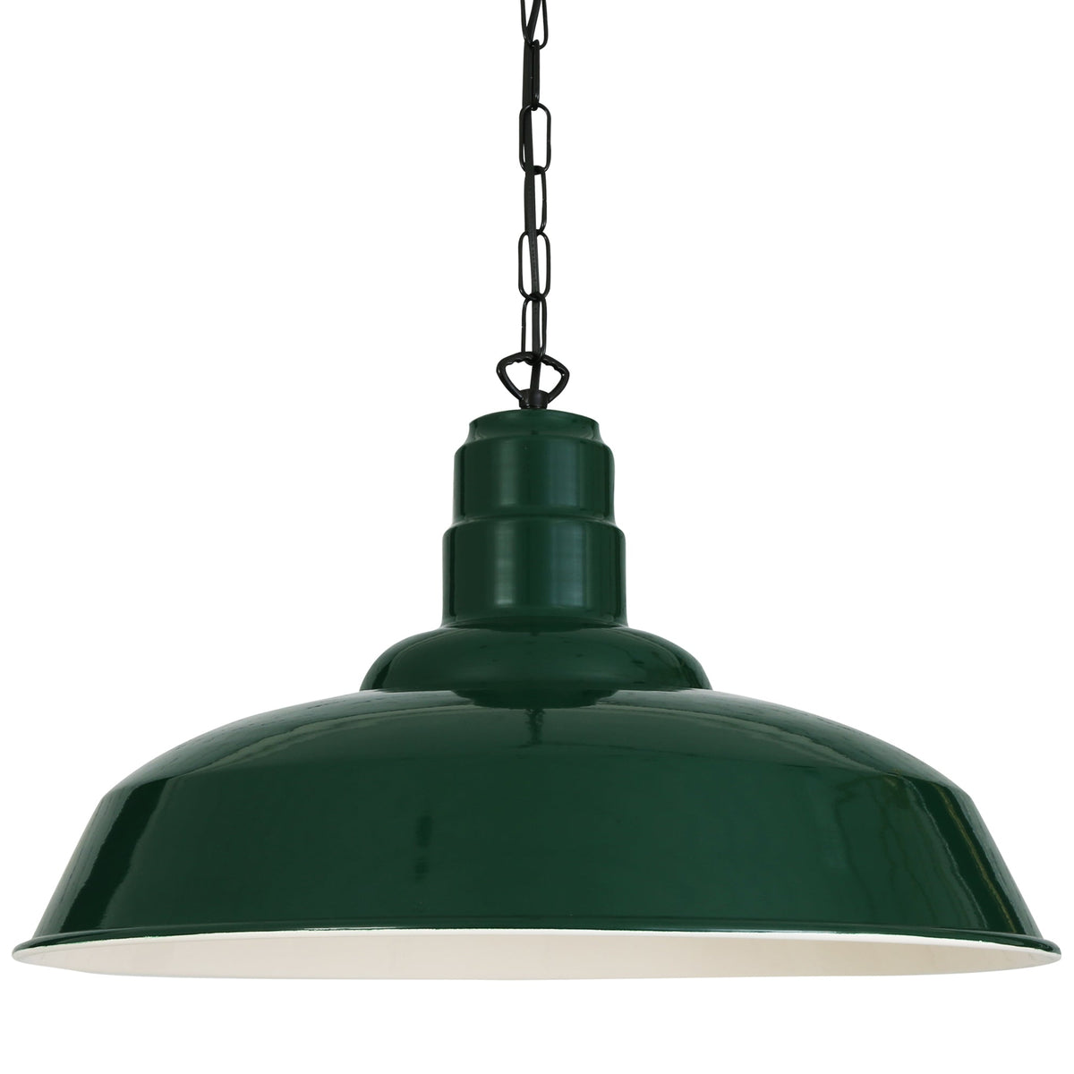 Wyse 50cm Industrial Pendant Light in Racing Green