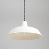 Wyse 50cm Industrial Pendant Light in White