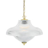 Essence Double Prismatic Pendant Light in Polished Brass