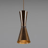 Amias Mid-Century Brass Pendant Light in Antique Brass