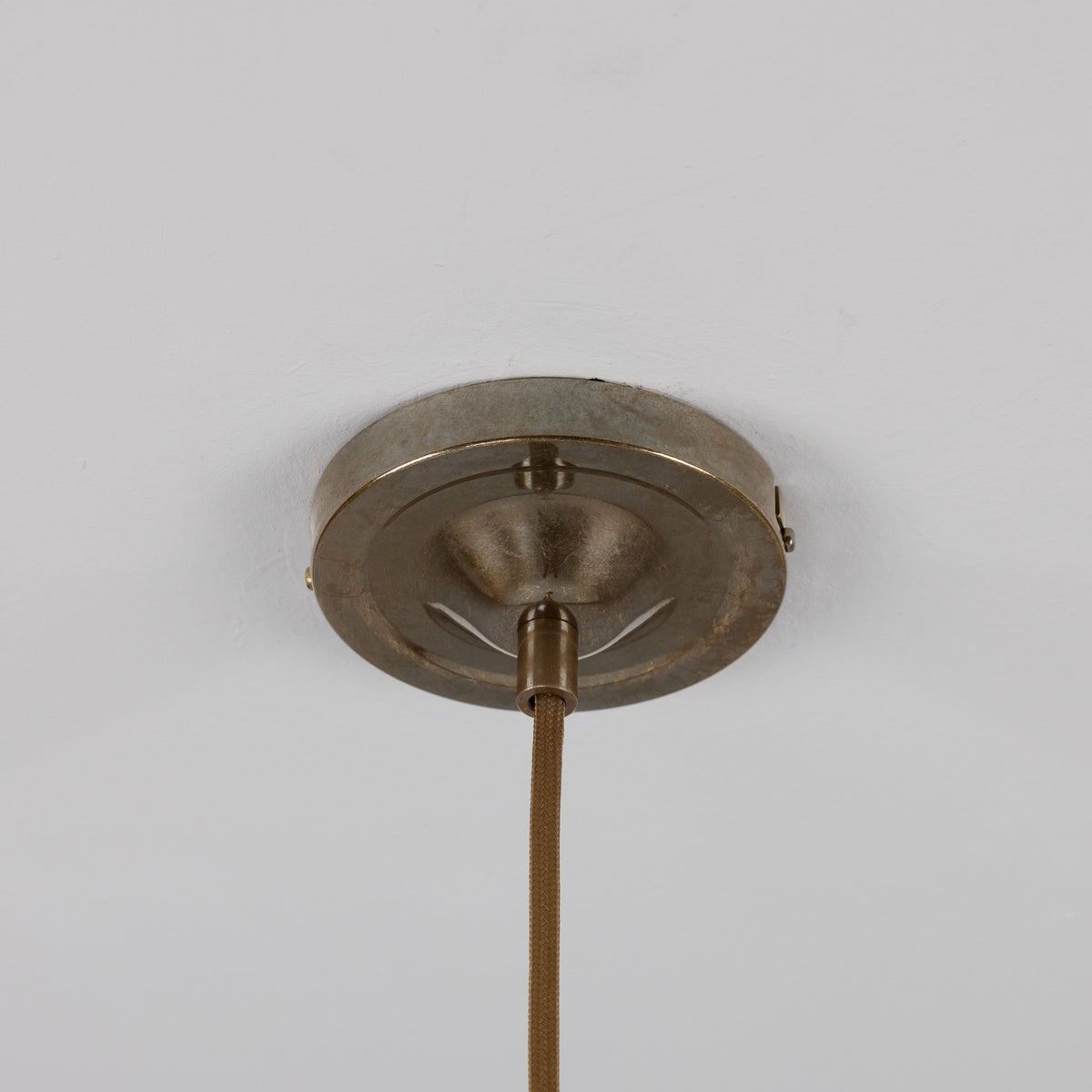 Amias Mid-Century Brass Pendant Light in Antique Brass