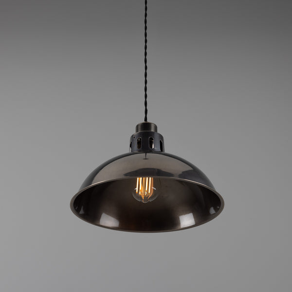 Paris Industrial Pendant Light in Antique Silver