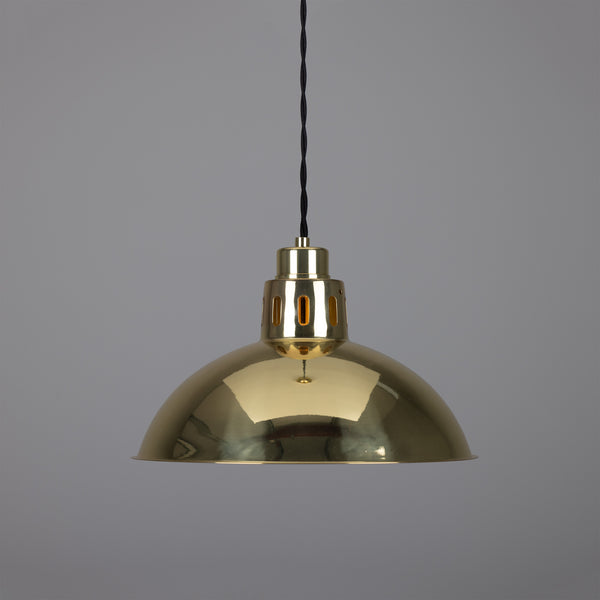 Paris Industrial Pendant Light in Polished Brass