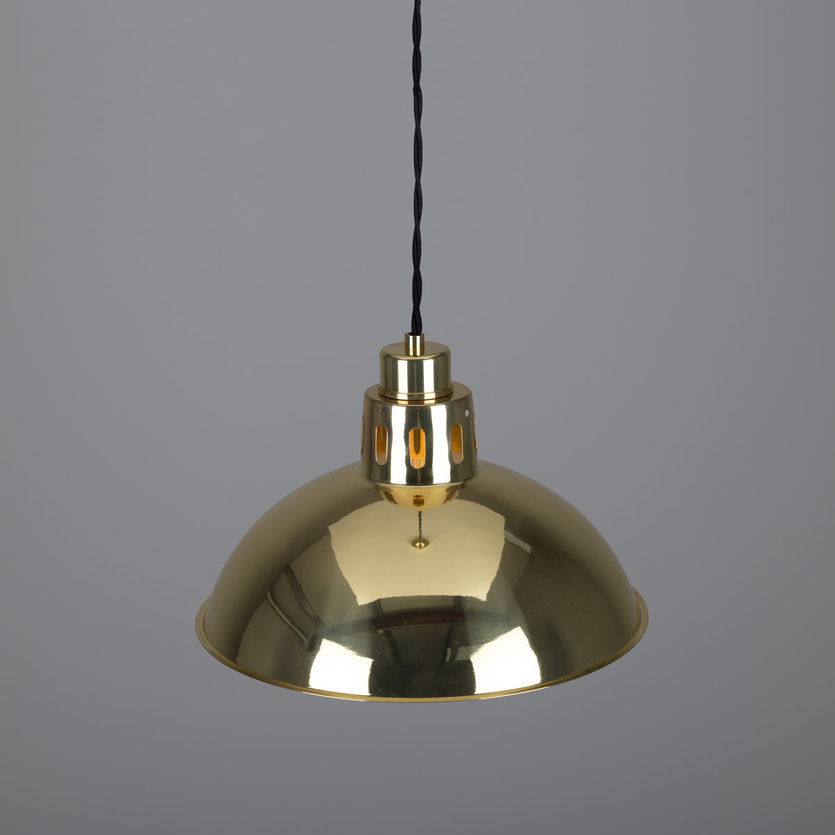 Paris Industrial Pendant Light in Polished Brass