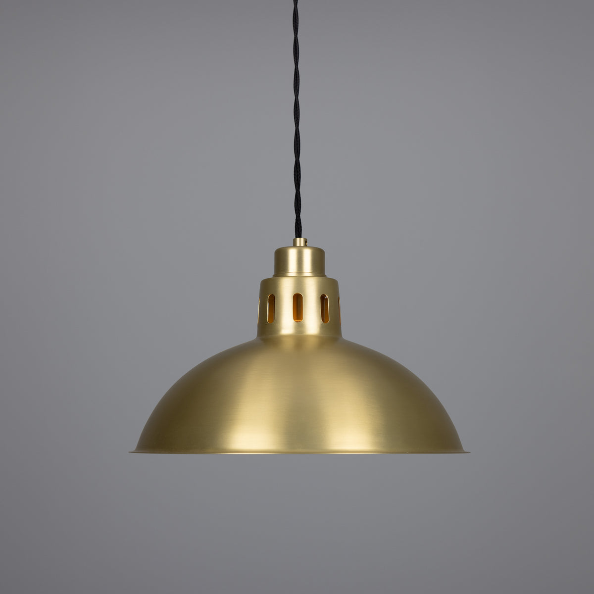 Paris Industrial Pendant Light in Satin Brass