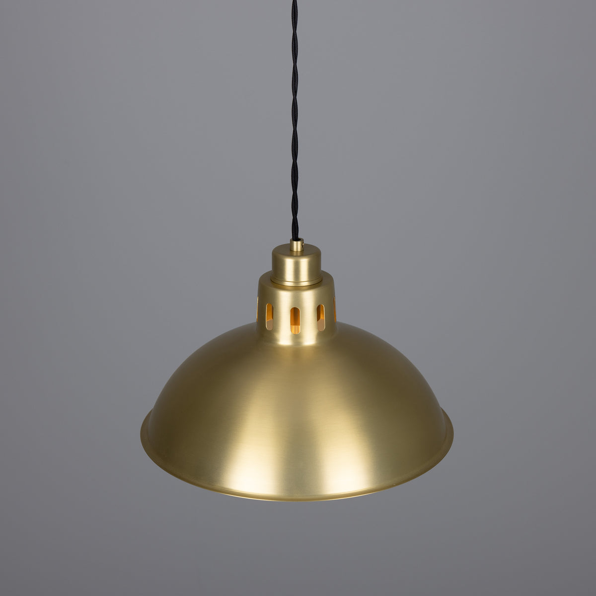 Paris Industrial Pendant Light in Satin Brass