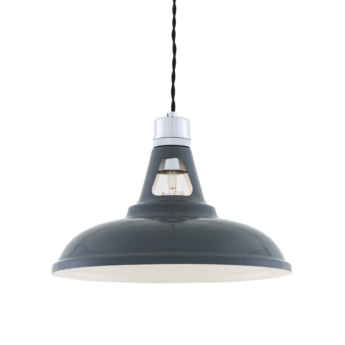 Vienna Industrial Pendant Light in Grey