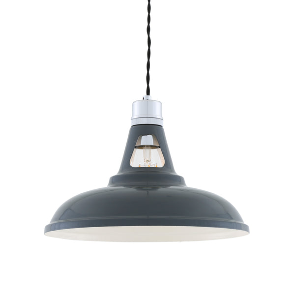 Vienna Industrial Pendant Light in Grey