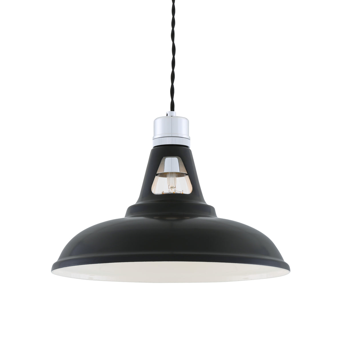 Vienna Industrial Pendant Light in Matt Black