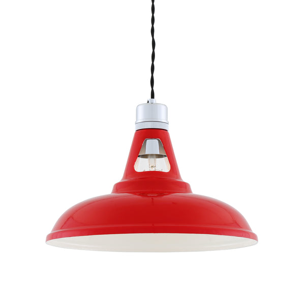 Vienna Industrial Pendant Light in Red