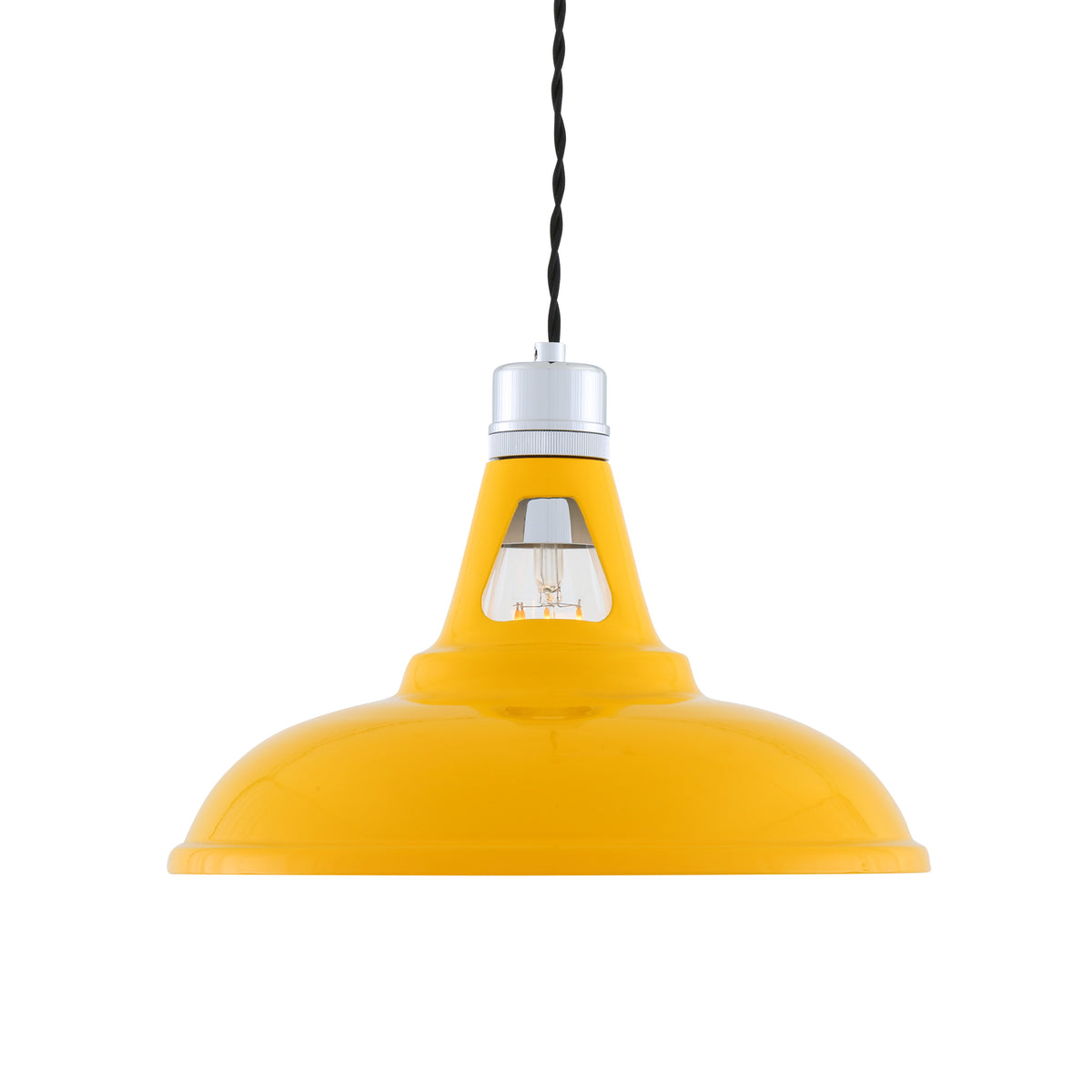 Vienna Industrial Pendant Light in Yellow
