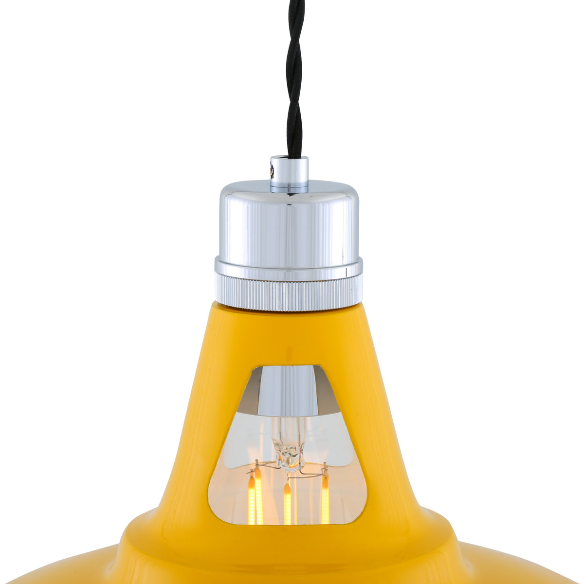 Vienna Industrial Pendant Light in Yellow