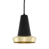 Malabo G9 16cm Pendant Light in Polished Brass and Matte Black