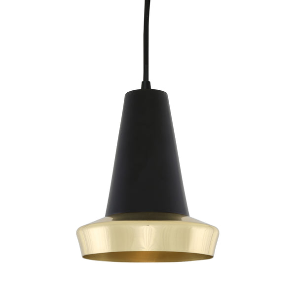 Malabo G9 16cm Pendant Light in Polished Brass and Matte Black