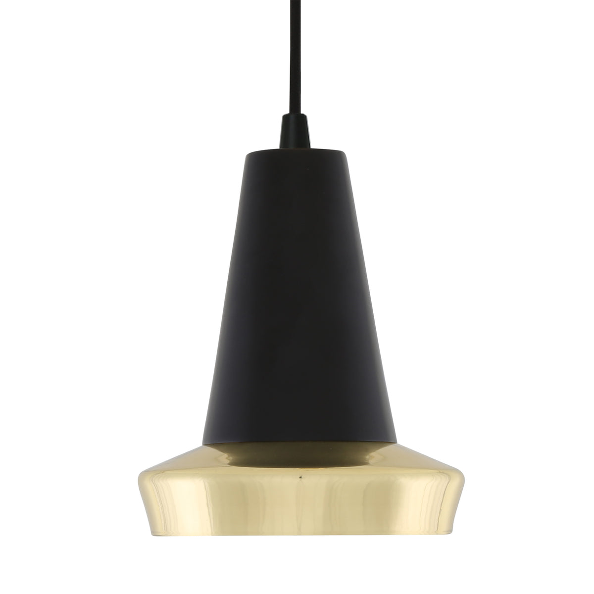 Mullan Malabo G9 16cm pendant light in polished brass and matte black