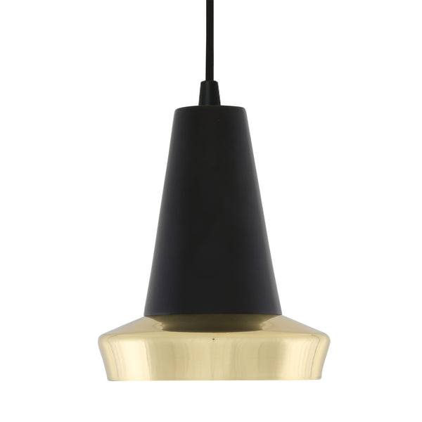 Malabo G9 16cm Pendant Light in Polished Brass and Matte Black