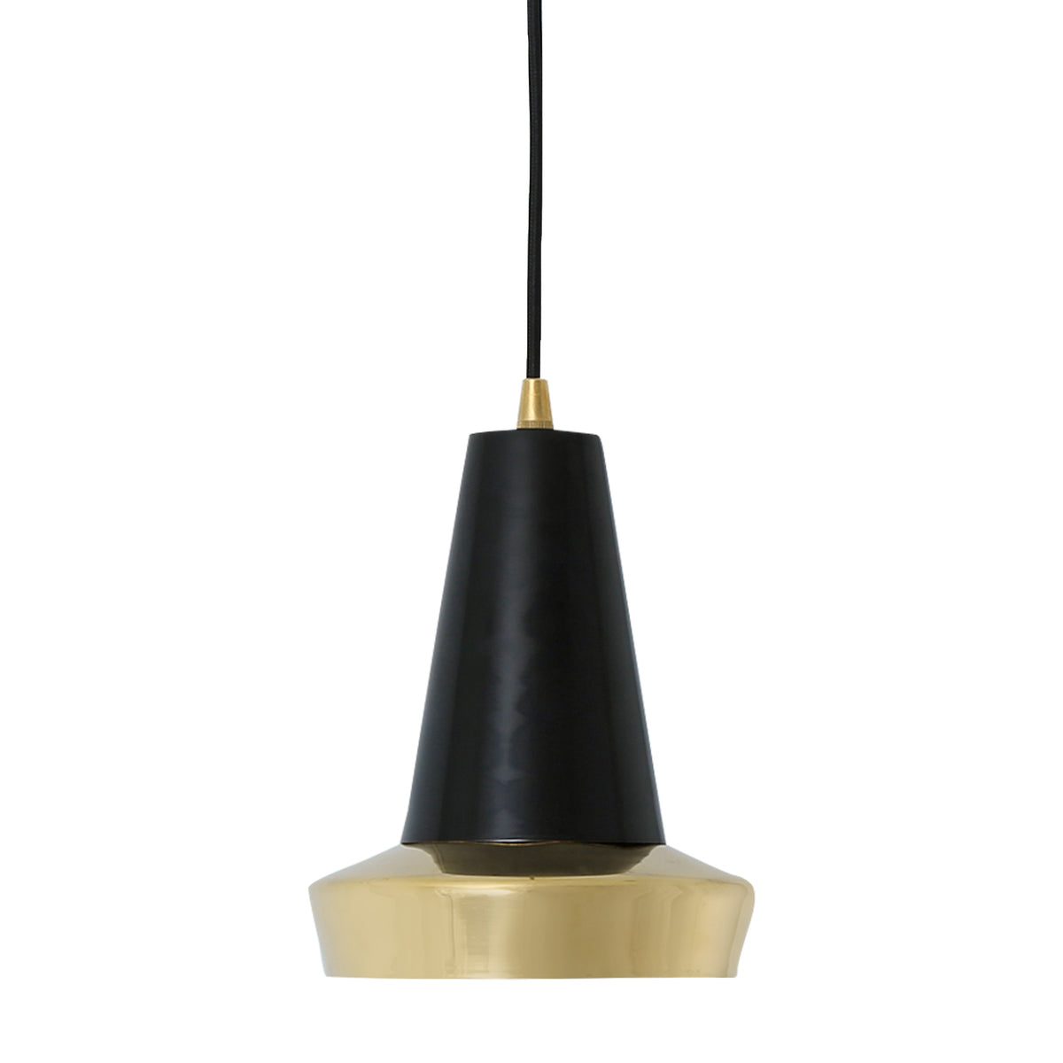 Mullan Malabo G9 16cm pendant light in polished brass and matte black