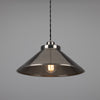 Rio E27 Vintage Pendant Light in Antique Silver