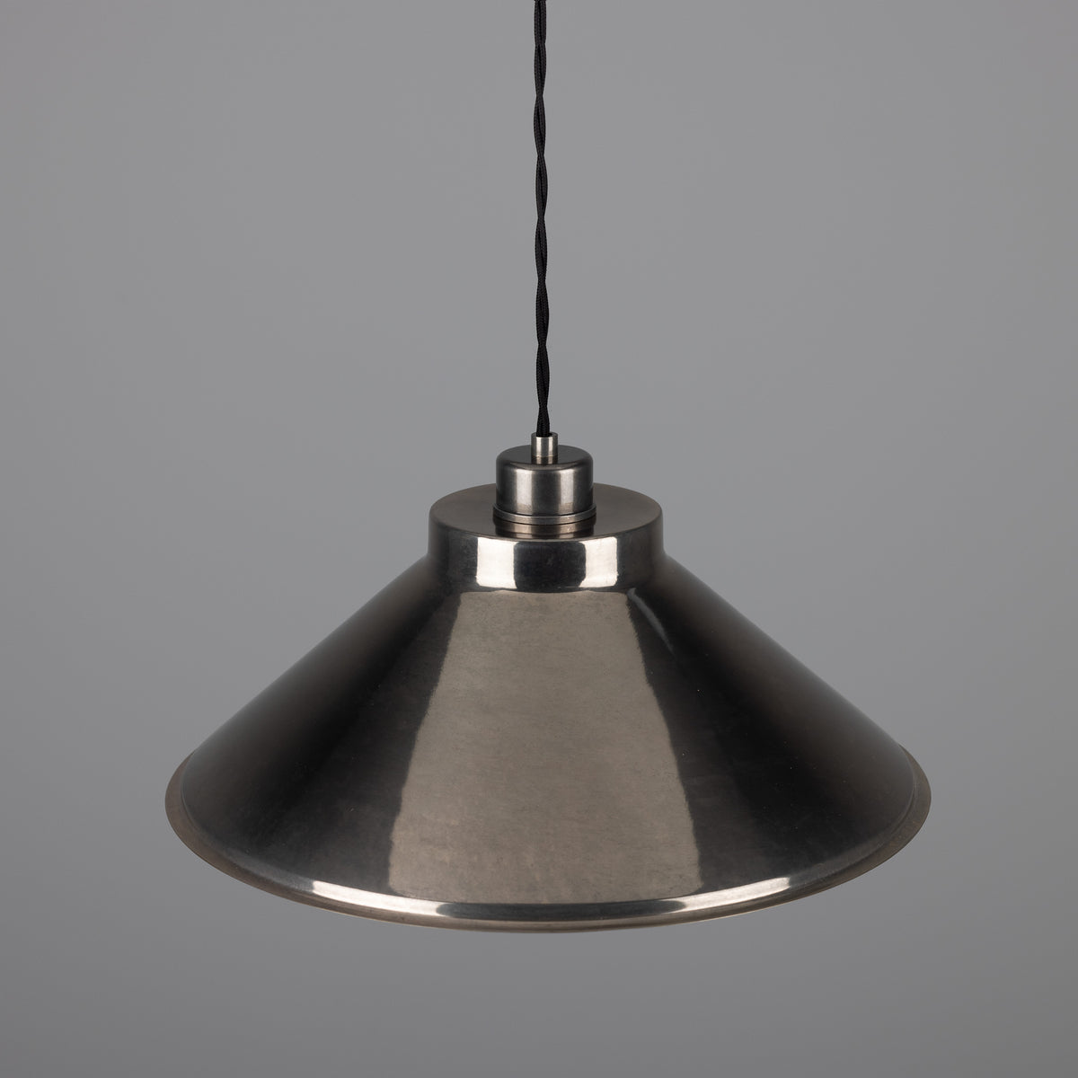 Rio E27 Vintage Pendant Light in Antique Silver