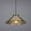 Rio E27 Vintage Pendant Light in Polished Brass