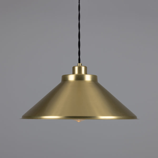 Rio E27 Vintage Pendant Light in Satin Brass
