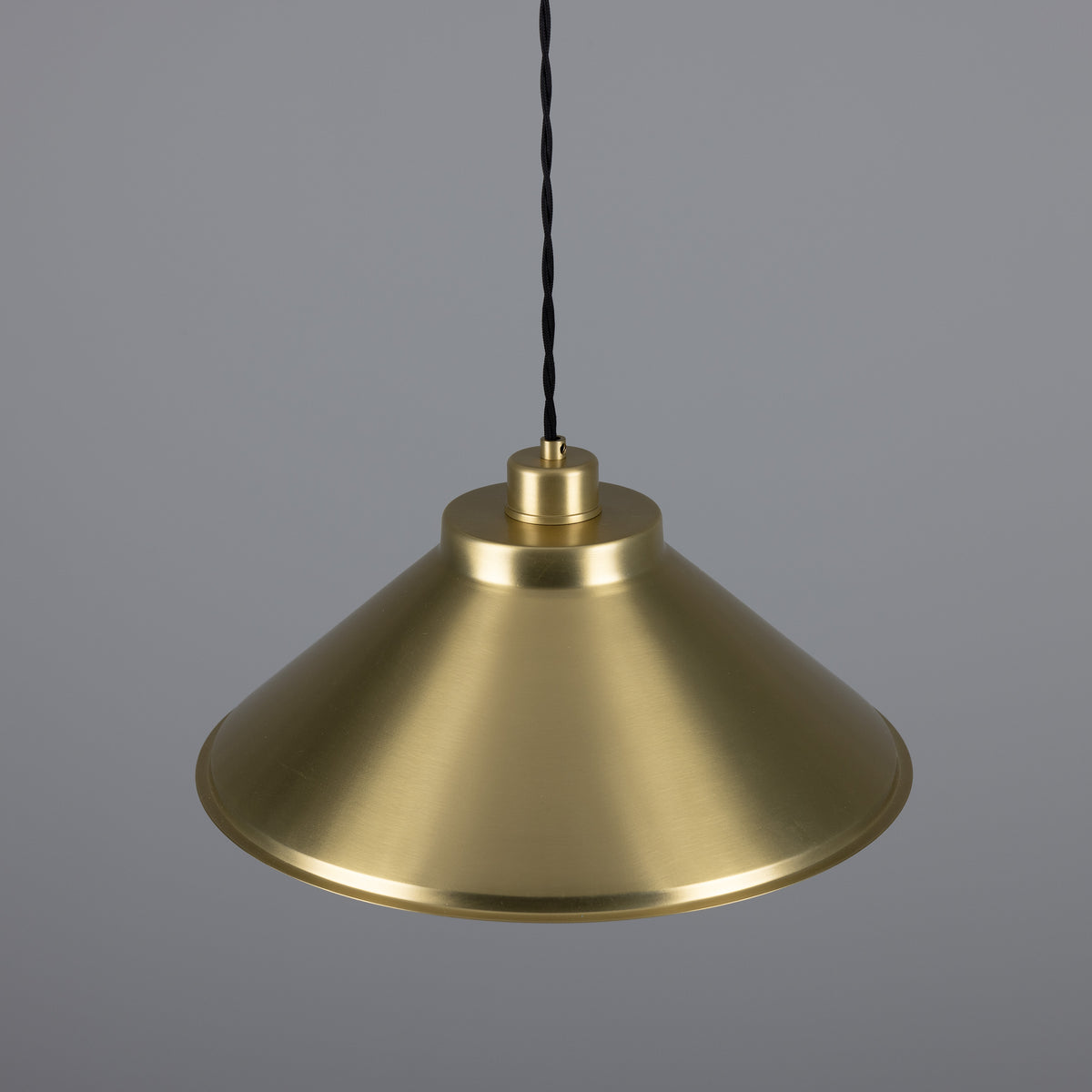 Rio E27 Vintage Pendant Light in Satin Brass